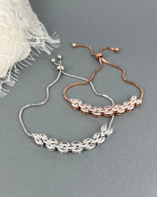 Wedding Bridal Cubic Bridesmaids Adjustable Bracelet