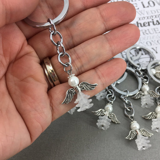 Angel Key Chain Religious Baptisms Confirmations Gifts and Wedding Favors