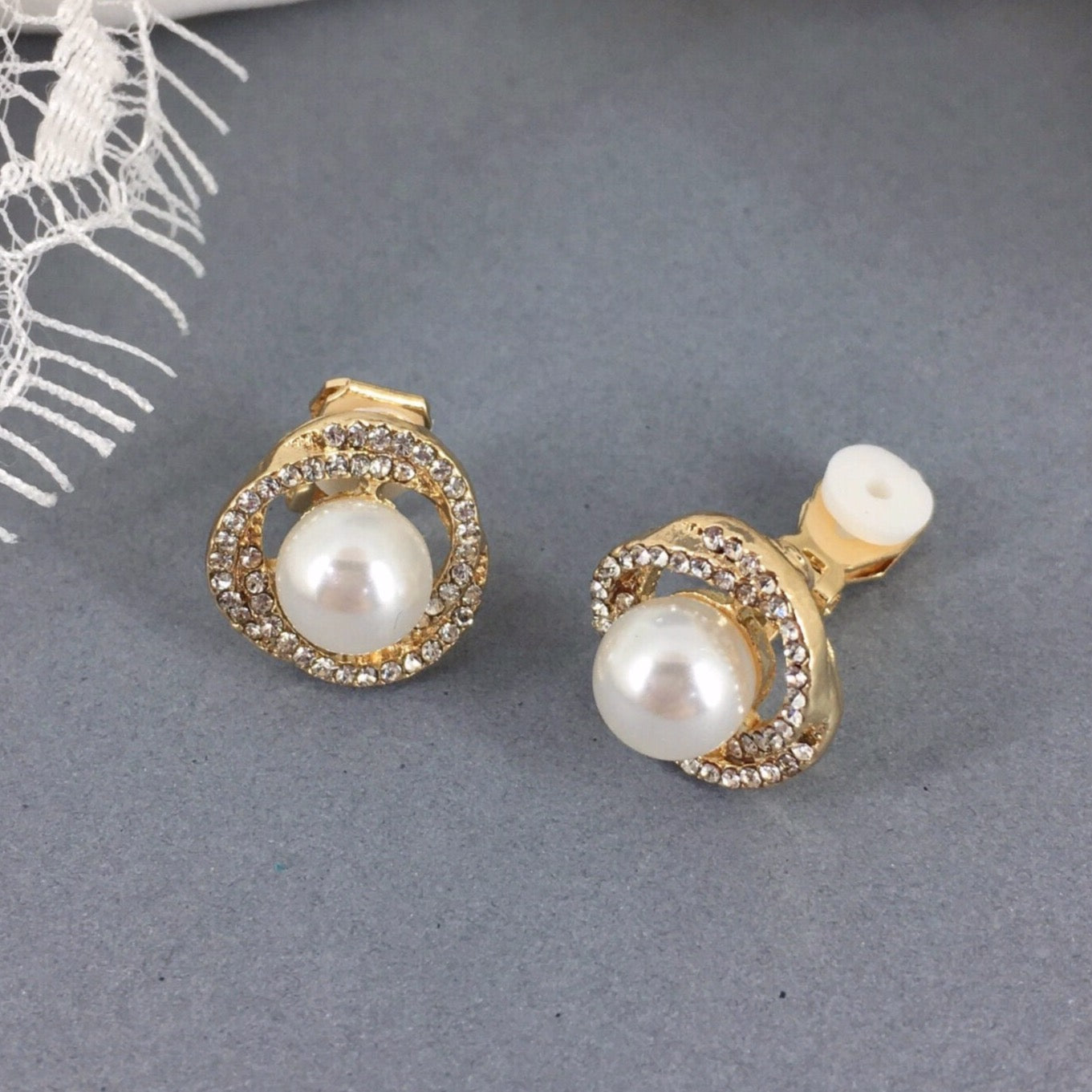 Boucles d'oreilles à clips plaquées or 18 carats Madyson