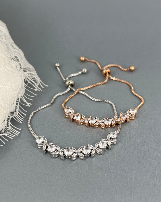 Wedding Bridal Cubic Adjustable Bracelet