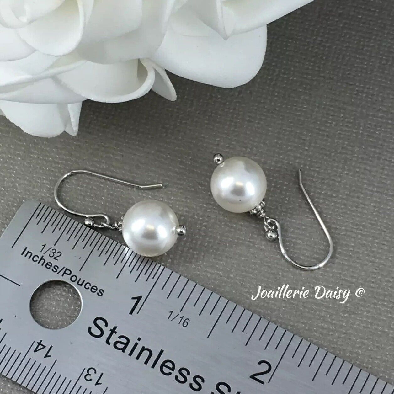 Abrielle 10mm Pearl Drop Earrings
