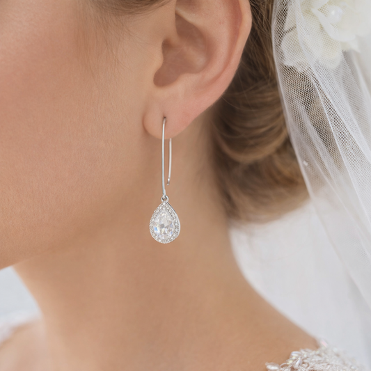 Boucles d'oreilles pendantes Kira en forme de larme