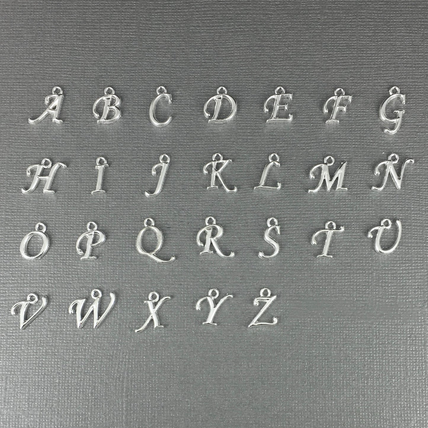 Silver Initial Charm and White Pearl Flower Girl Bracelet Earrings Set Wedding Gift