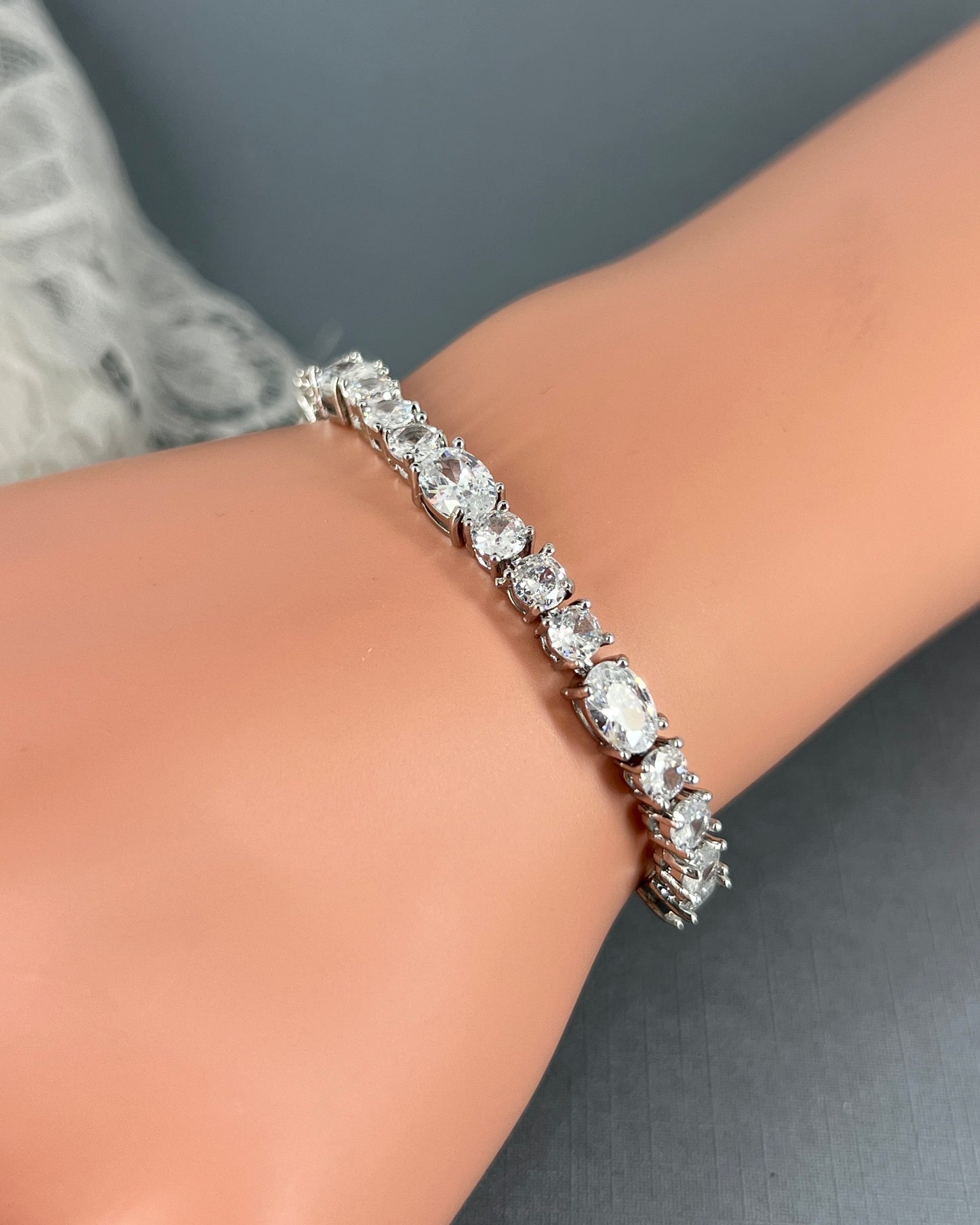 Wedding Bridal Cubic Bridesmaids Adjustable Bracelet