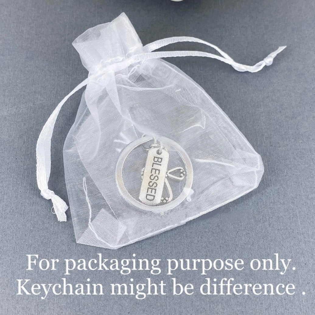 Angel Key Chain Pink Crystal Religious Baptisms Confirmations Gifts and Wedding Favors