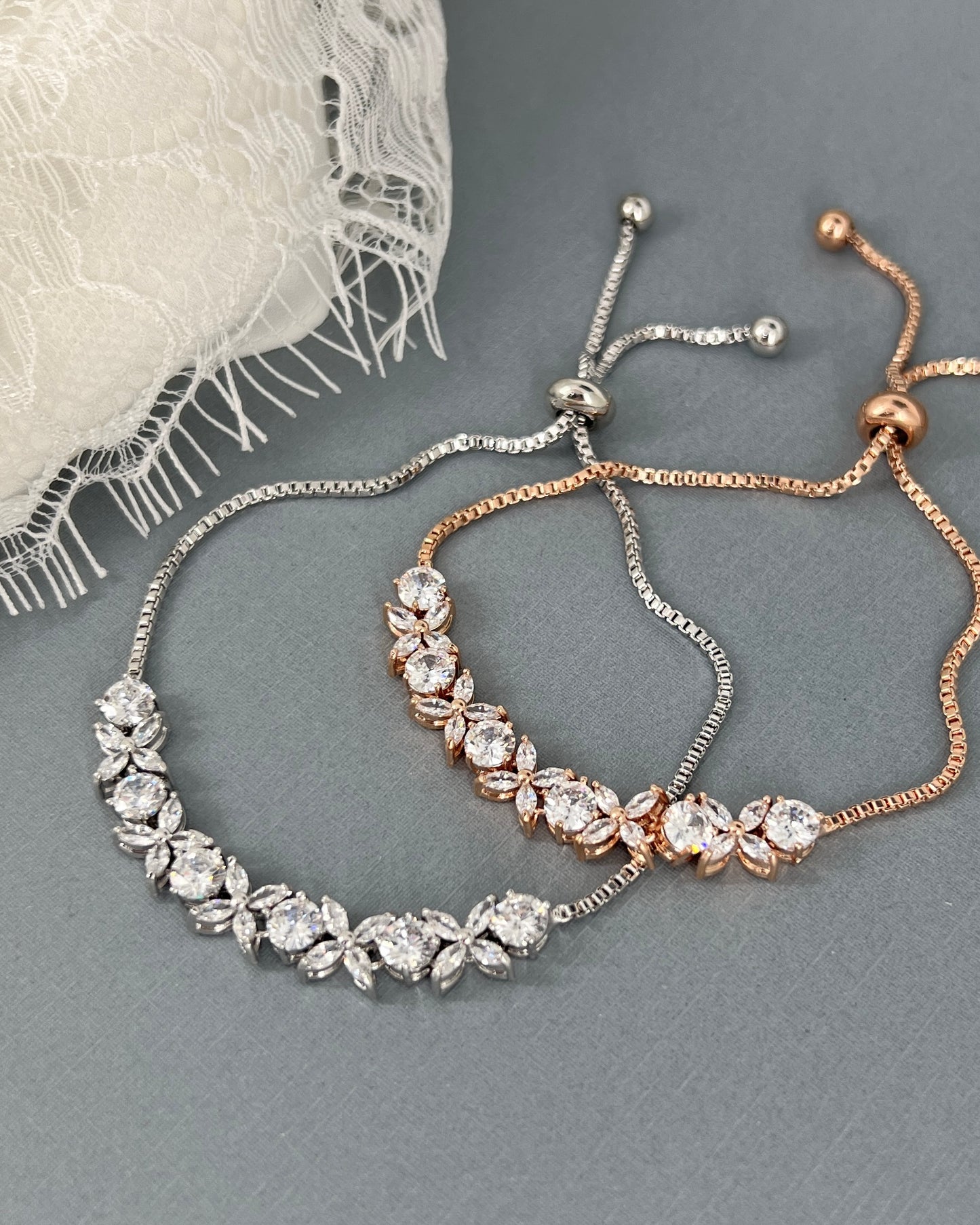 Wedding Bridal Cubic Adjustable Bracelet