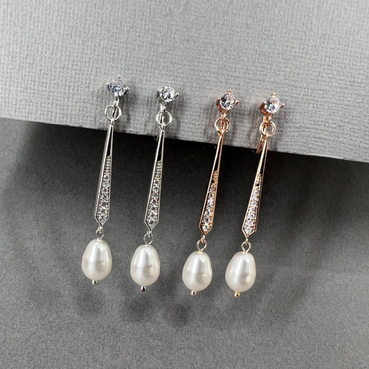 Wedding Bridal Vintage Style White Pearl Clip-on Earrings