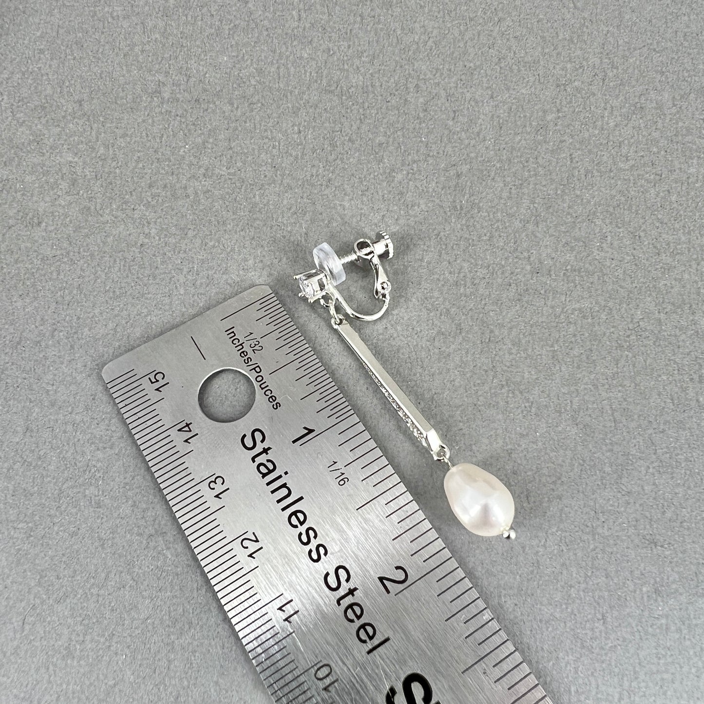 Wedding Bridal Vintage Style White Pearl Clip-on Earrings