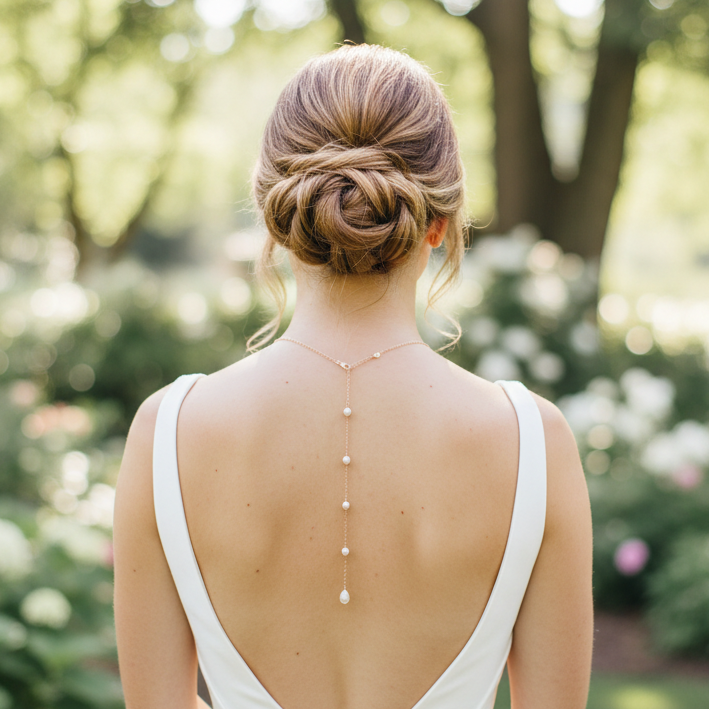 Collier Priscilla Simple avec toile de fond en perles de 10 mm