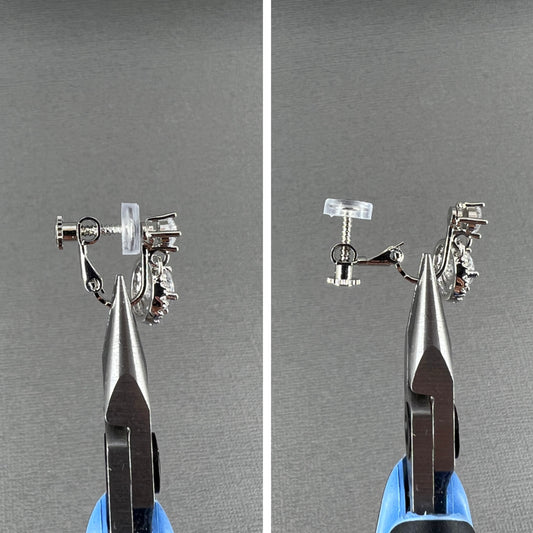 Wedding Bridal CZ Circle Clip-on Earrings