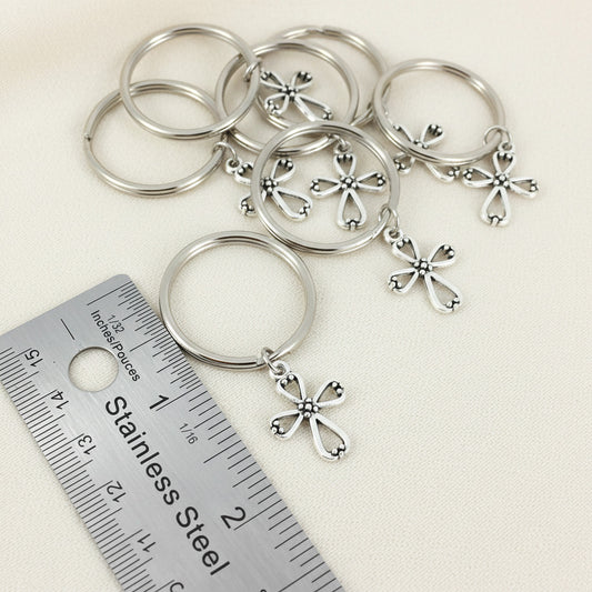 Cross Key Chain Religious Baptisms Confirmations Gifts Wedding Favors