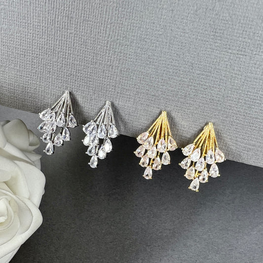 Wedding Bridal CZ Marquise Clip-on Earrings