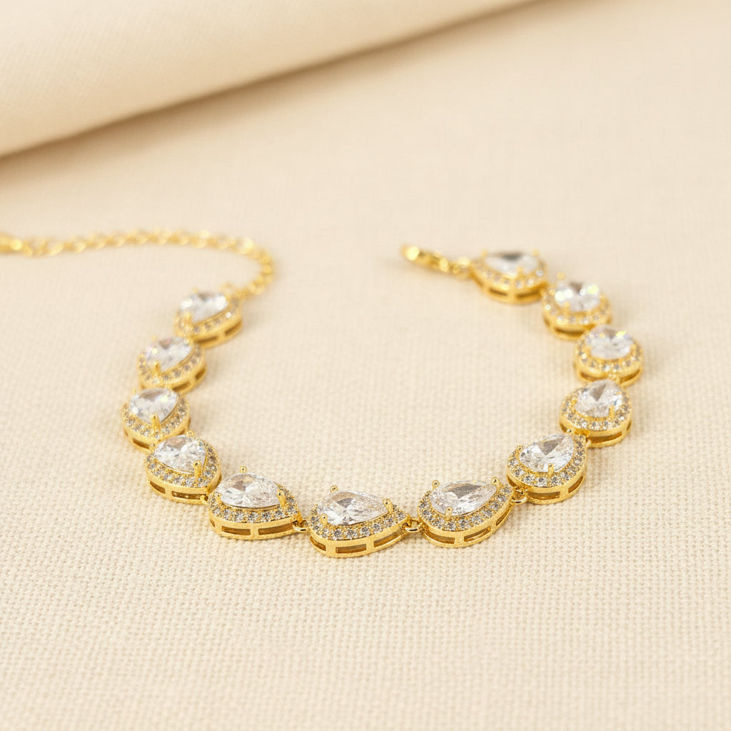 Gold Plated Teardrop Bracelet