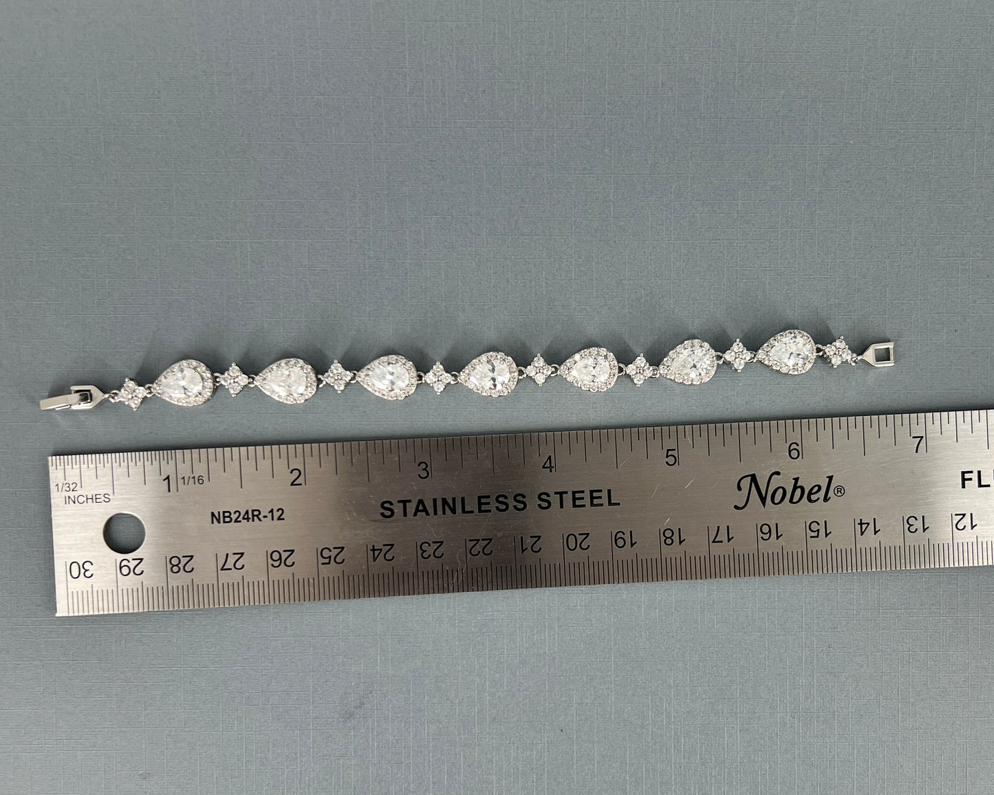 Wedding Bridal Cubic Teardrop Bracelet