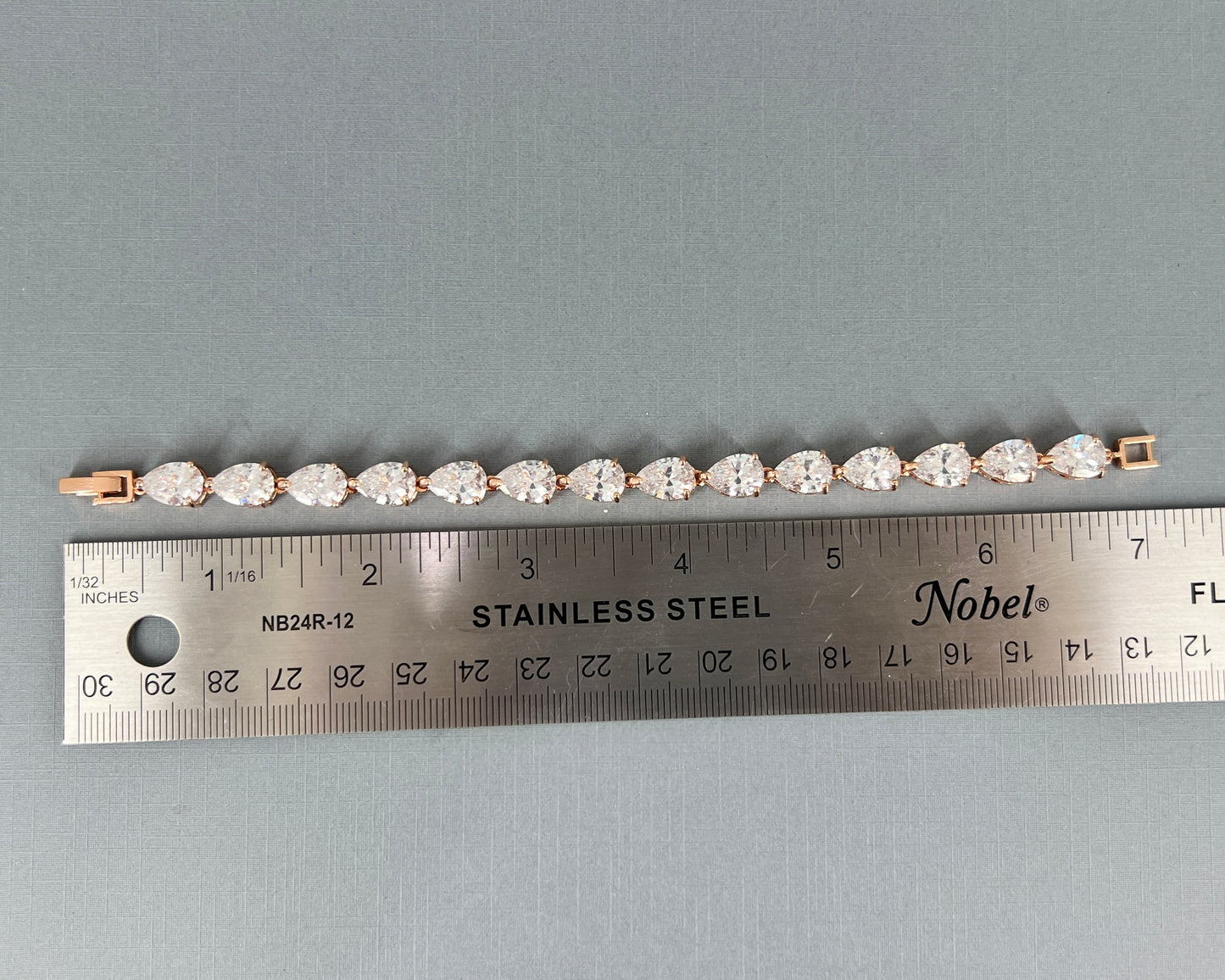 Wedding Bridal Cubic Teardrop Bracelet