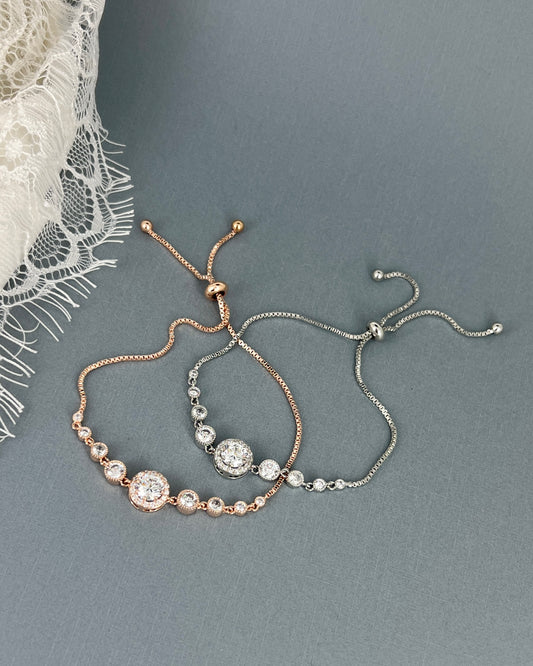 Wedding Bridal Cubic Bridesmaids Adjustable Bracelet
