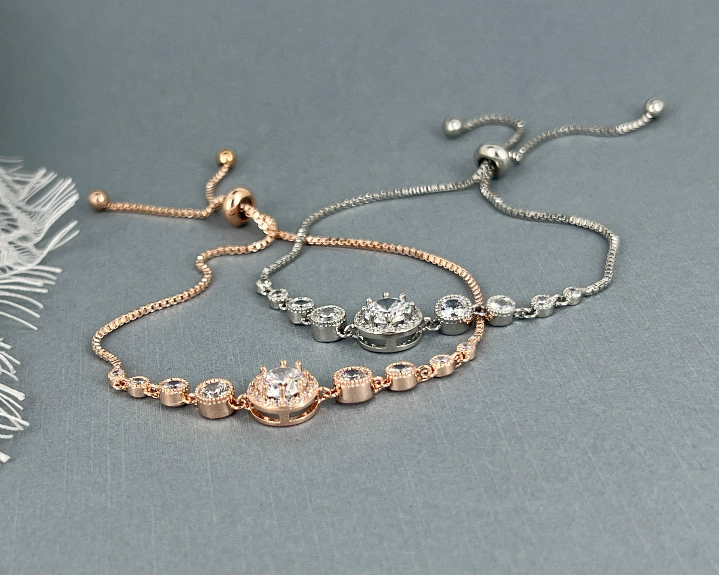 Wedding Bridal Cubic Bridesmaids Adjustable Bracelet