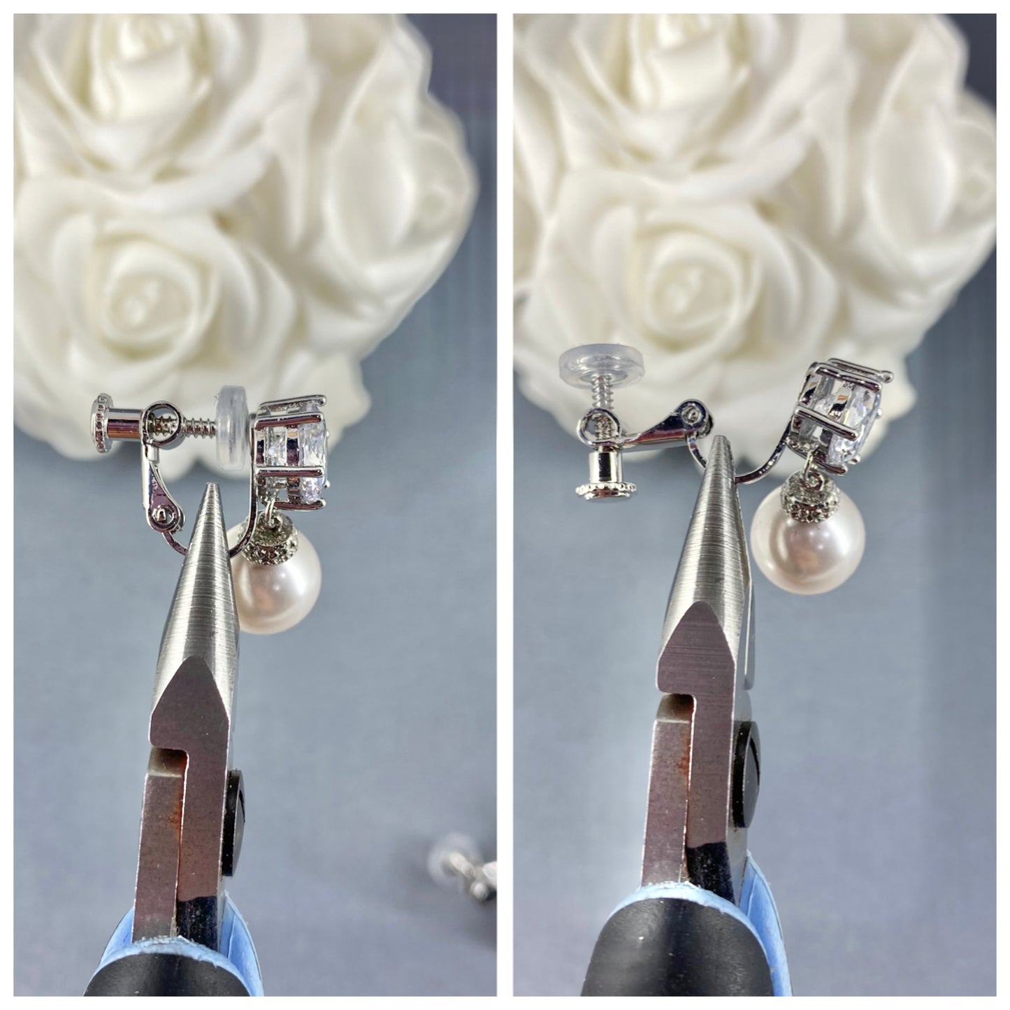 Maddie 10mm Pearl Drop Clip-on Earrings