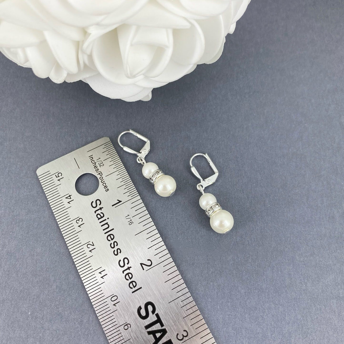 Turquoise Blue Rose Pearl Necklace Flower Girl Charm Bracelet Earrings