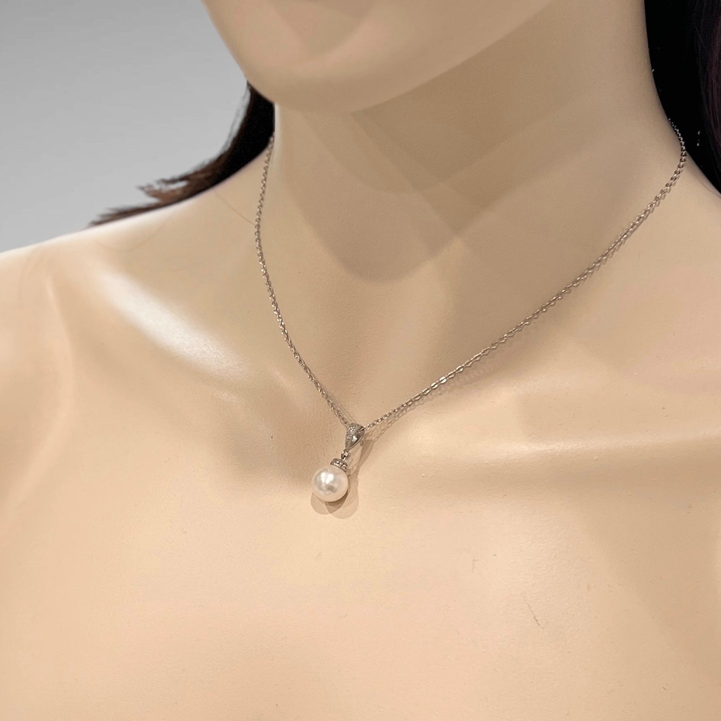 Bridal Wedding Classic Pearl Dangle Earrings Necklace Set