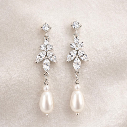 Bridal Wedding Non Pierced Ears Clip on Earrings