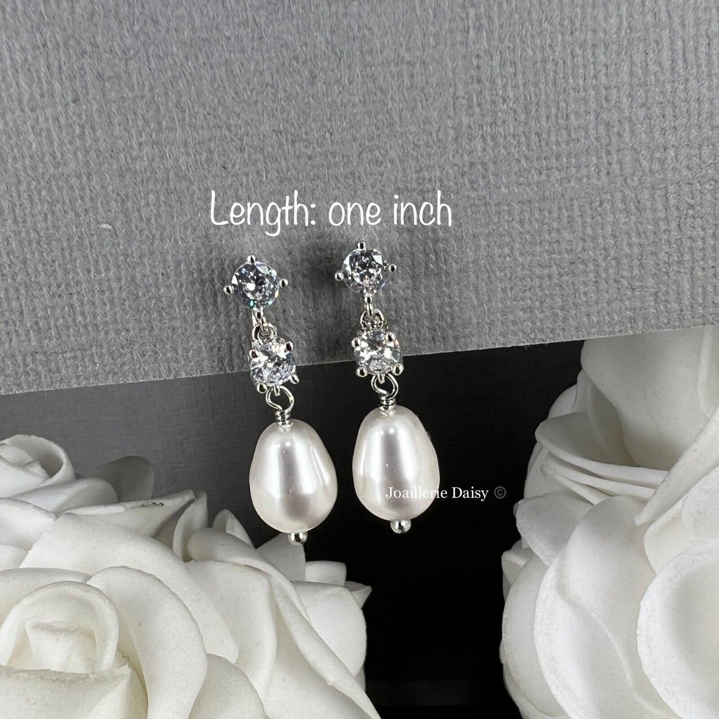 Meera Pear Pearl Dangle Clip-on Earrings