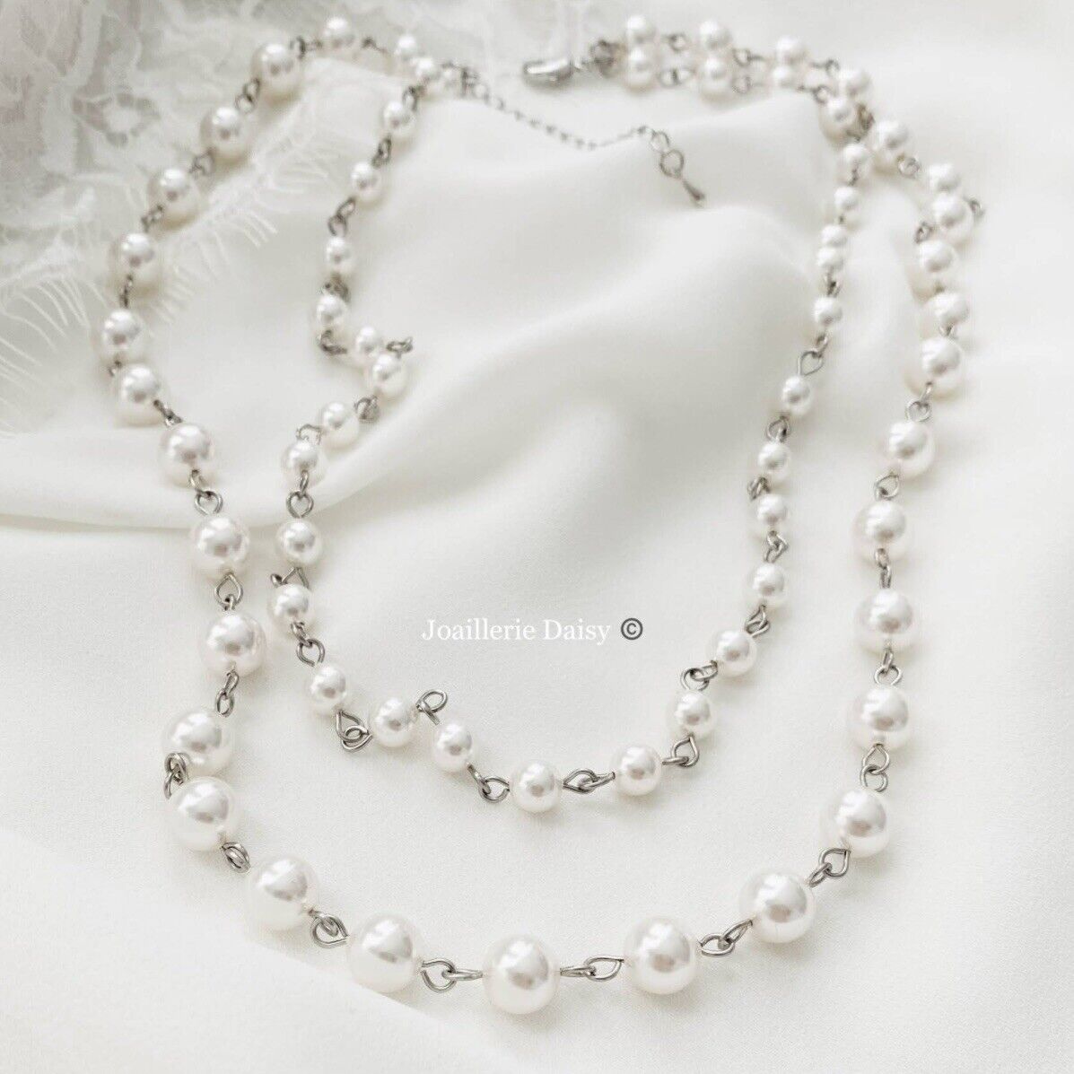 June Double Layer Austrian Crystal Pearl Necklace