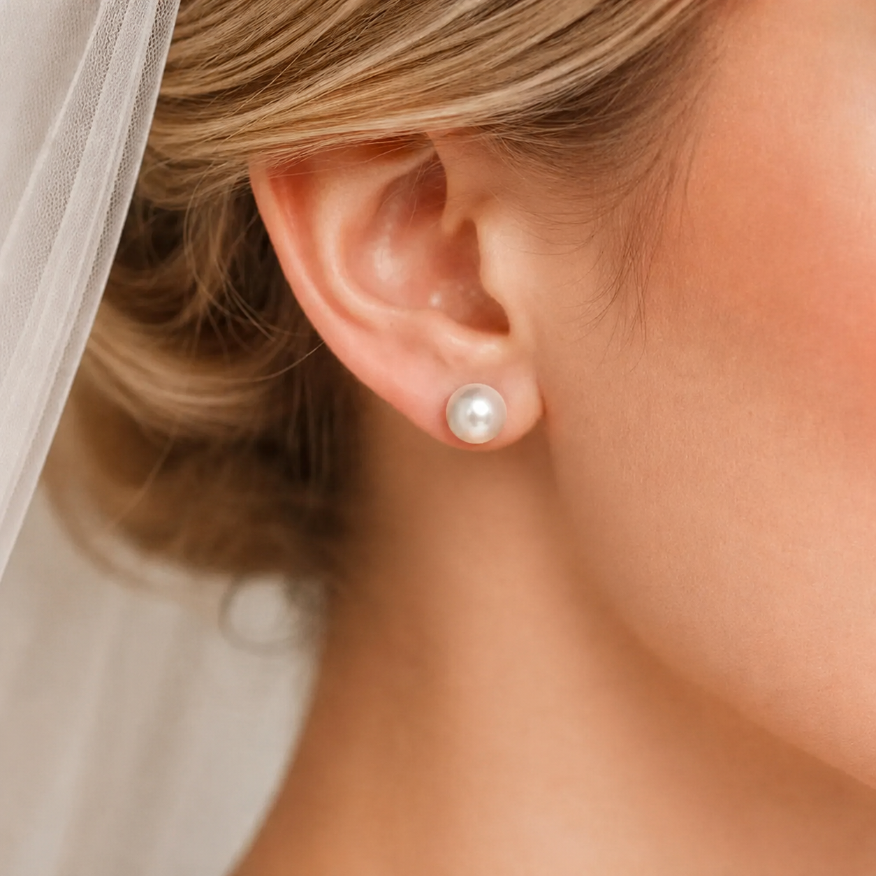 Wedding Double Layer Pearl Necklace and Earrings Set