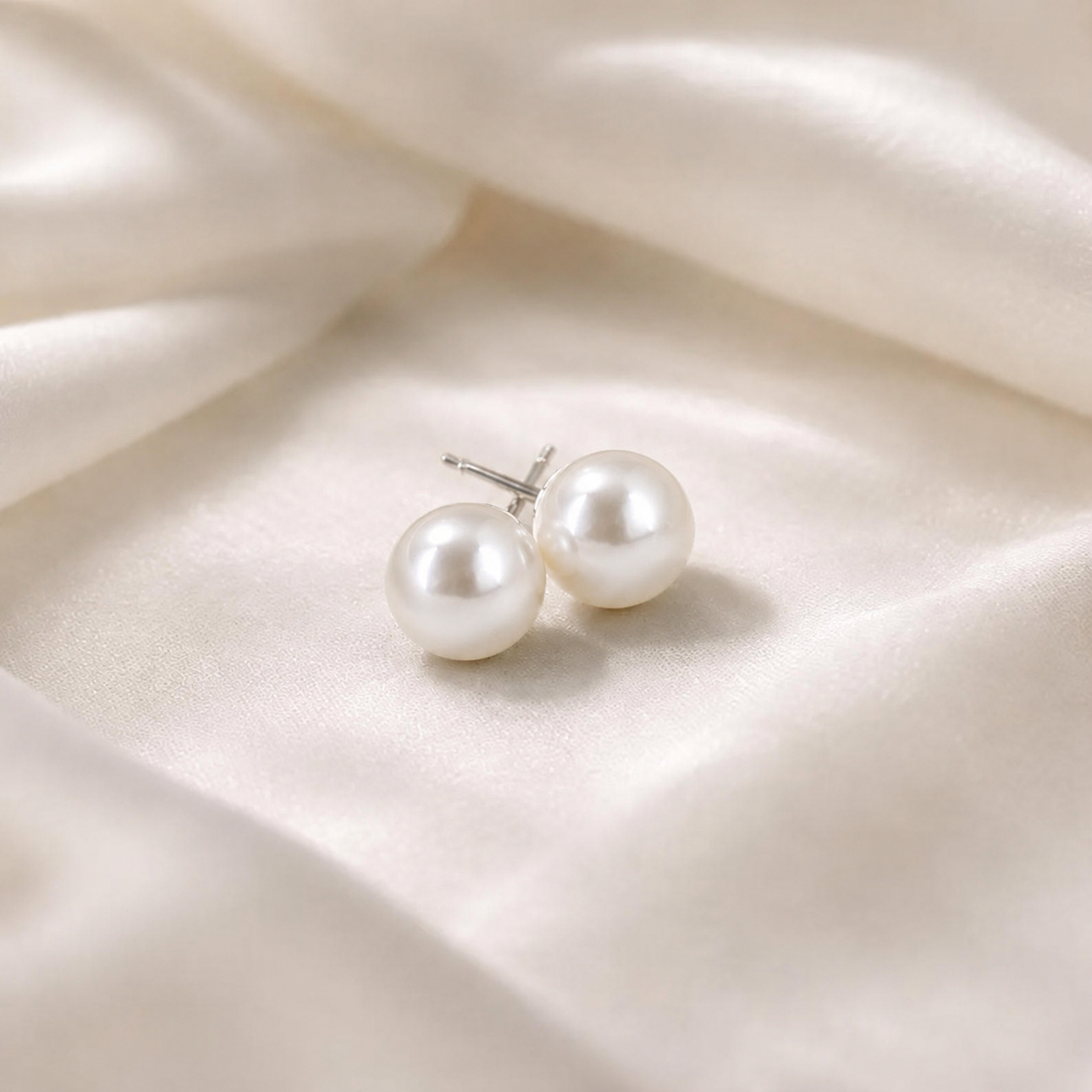 Wedding Double Layer Pearl Necklace and Earrings Set