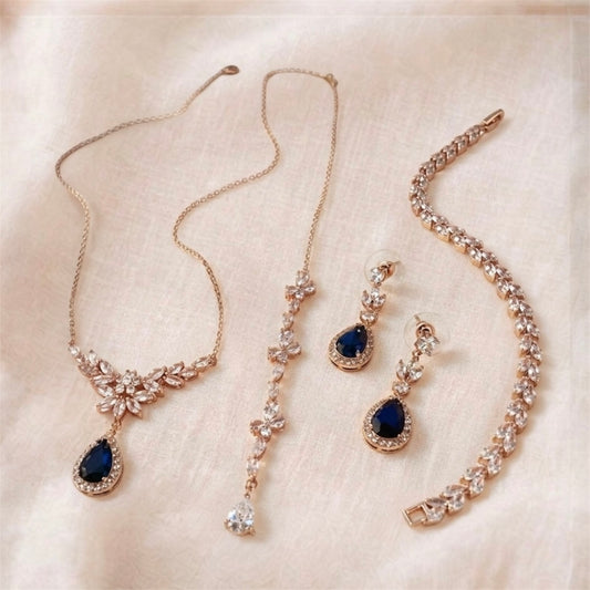Ensemble collier et boucles d'oreilles Lucy 2 pièces CZ Vines 