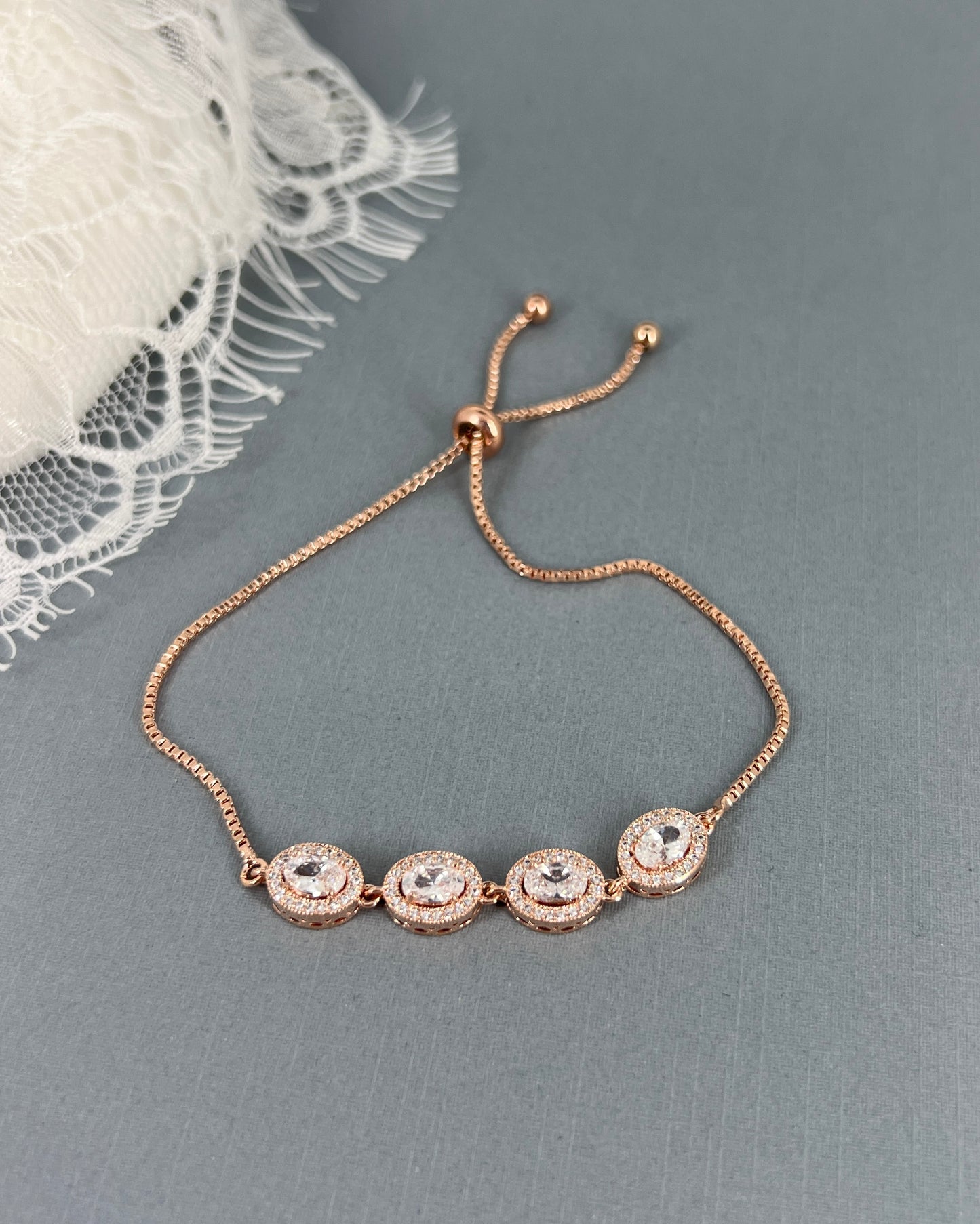 Hiram Bridesmaids Oval Adjustable Bracelet