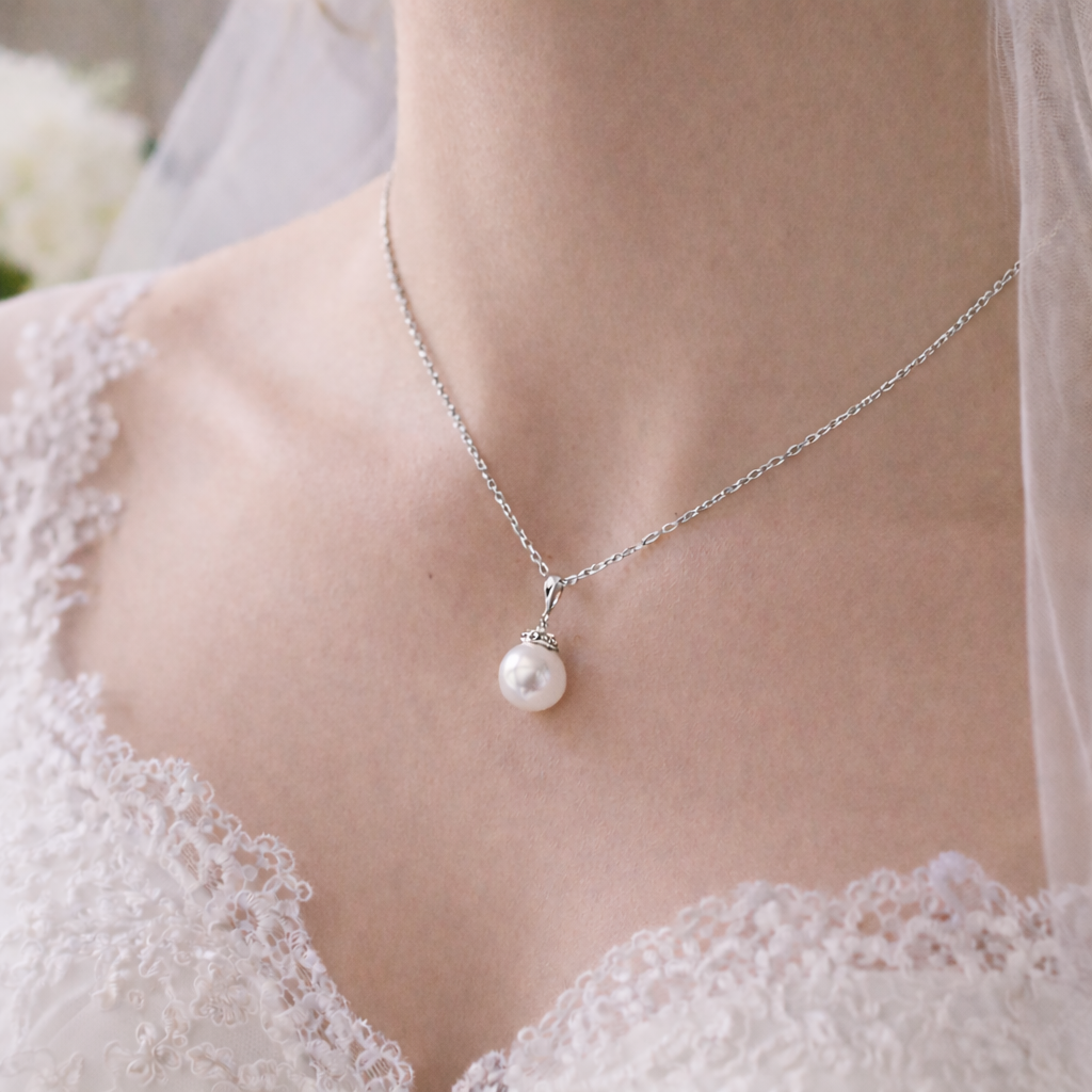 Classic Pearl Jewelry Set Necklace Earrings