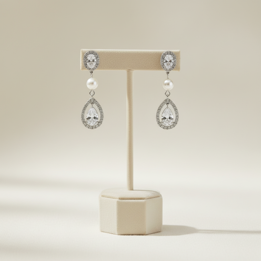 Boucles d'oreilles pendantes Kira en forme de larme 