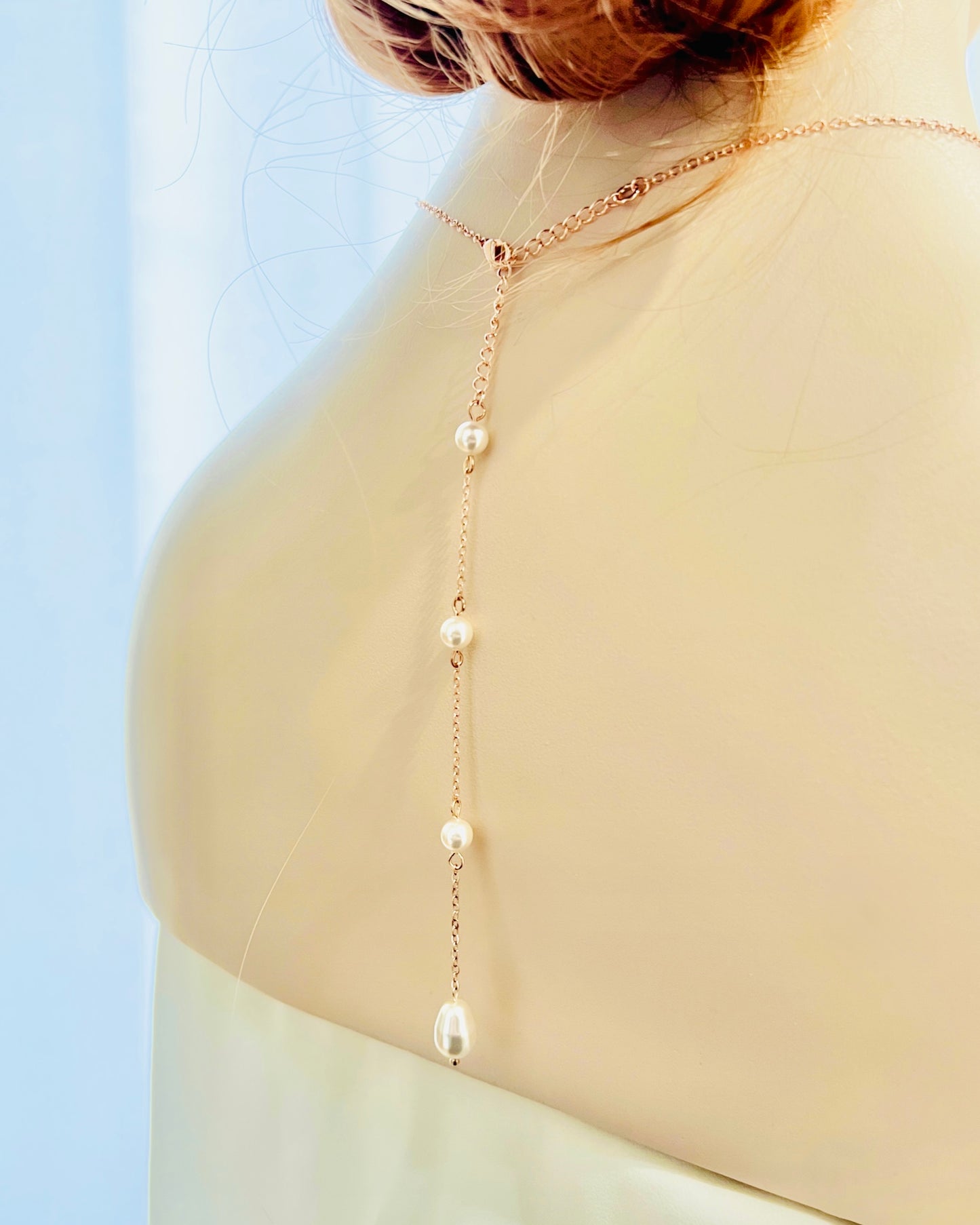 Priscilla Simple 10mm Pearl Backdrop Necklace