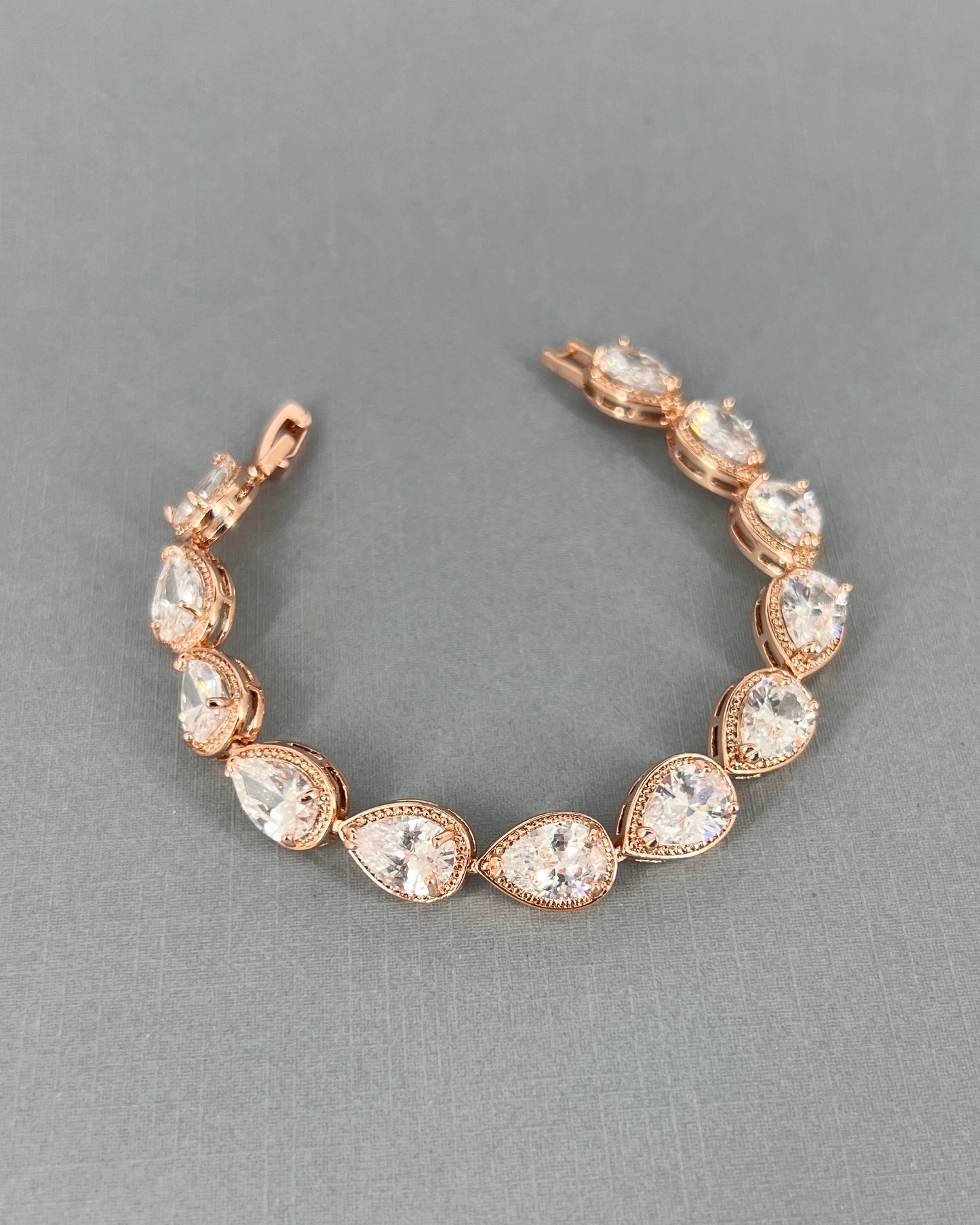 Clearance Rose Gold Plated Teardrop Bracelet