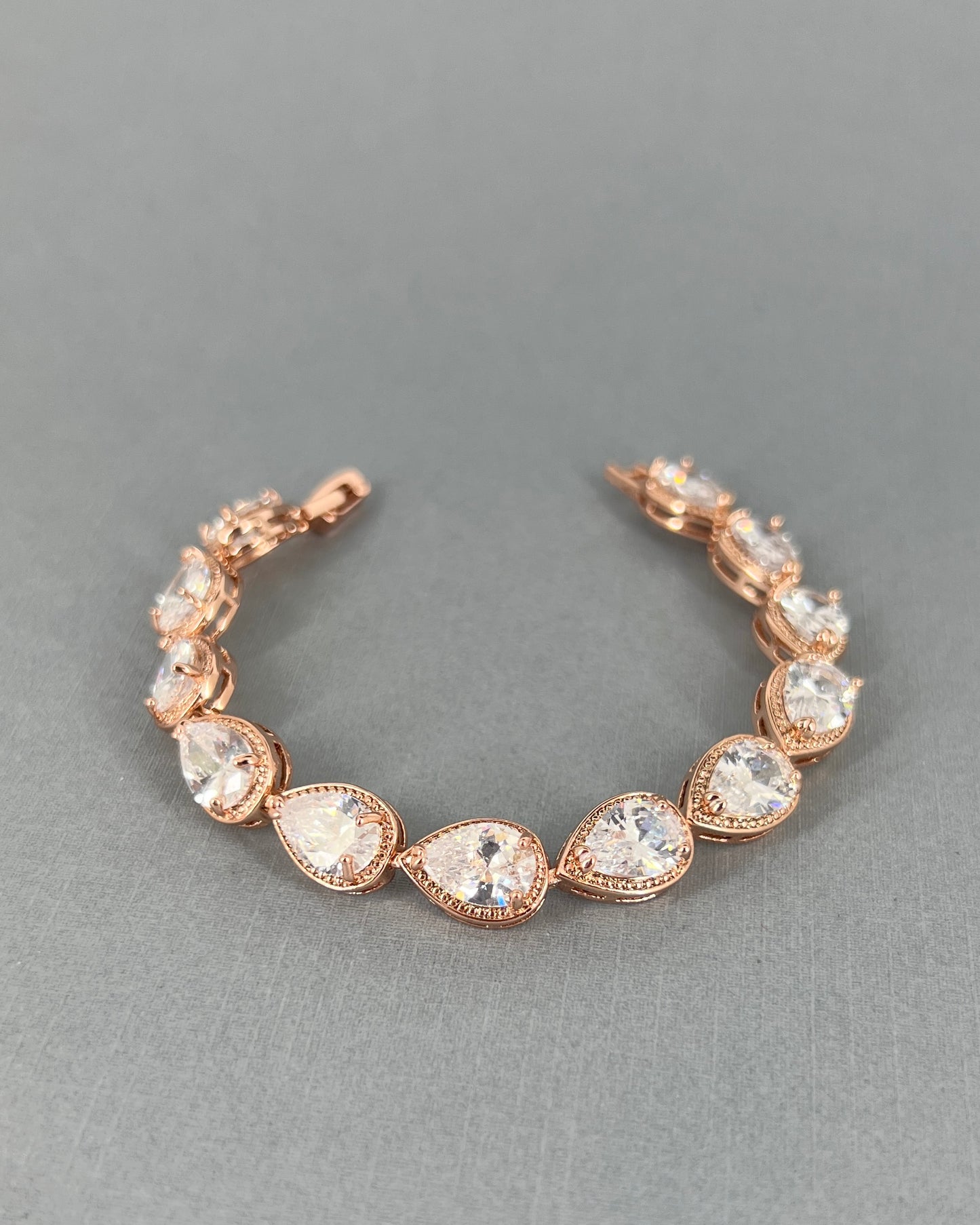 Clearance Rose Gold Plated Teardrop Bracelet