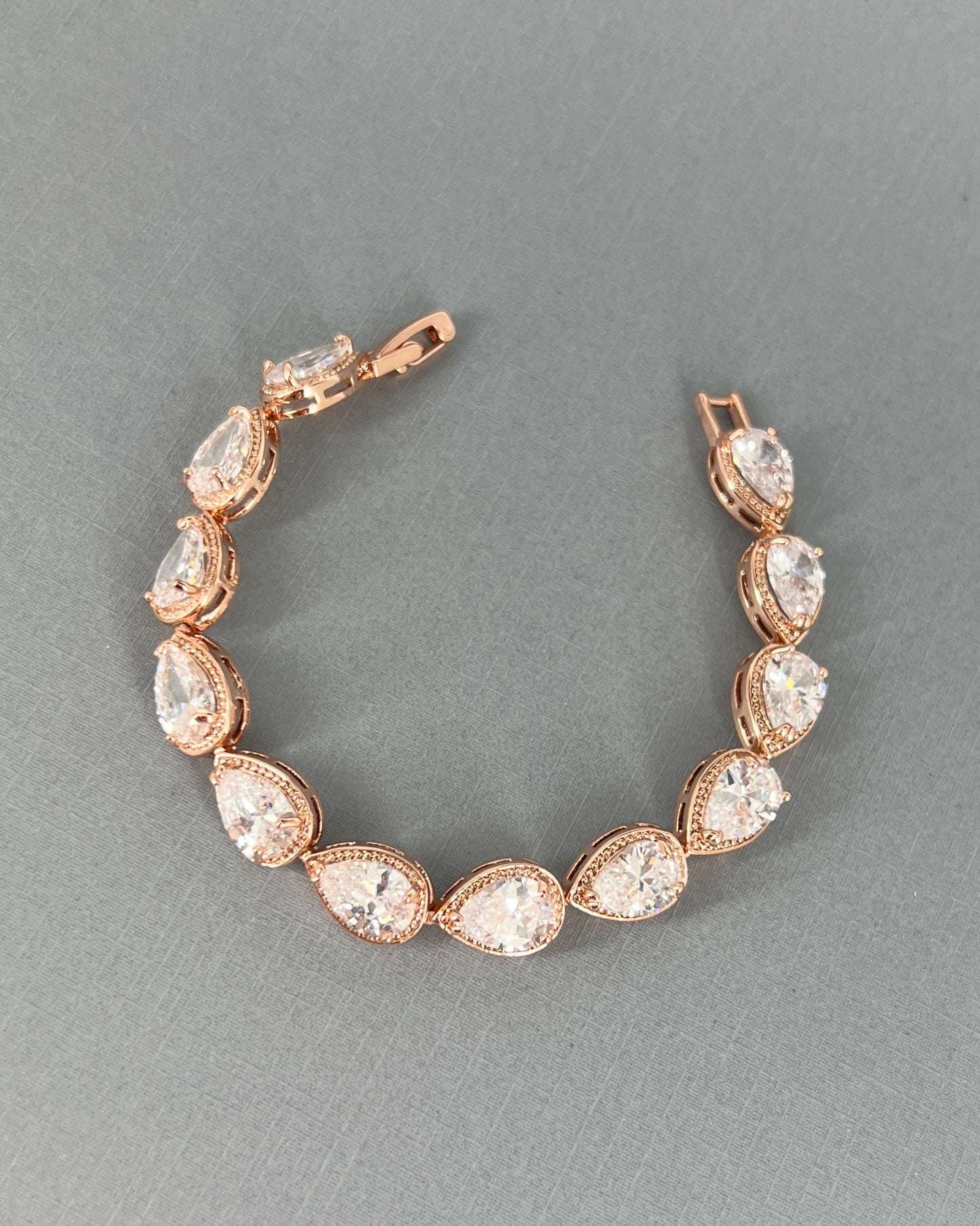 Clearance Rose Gold Plated Teardrop Bracelet