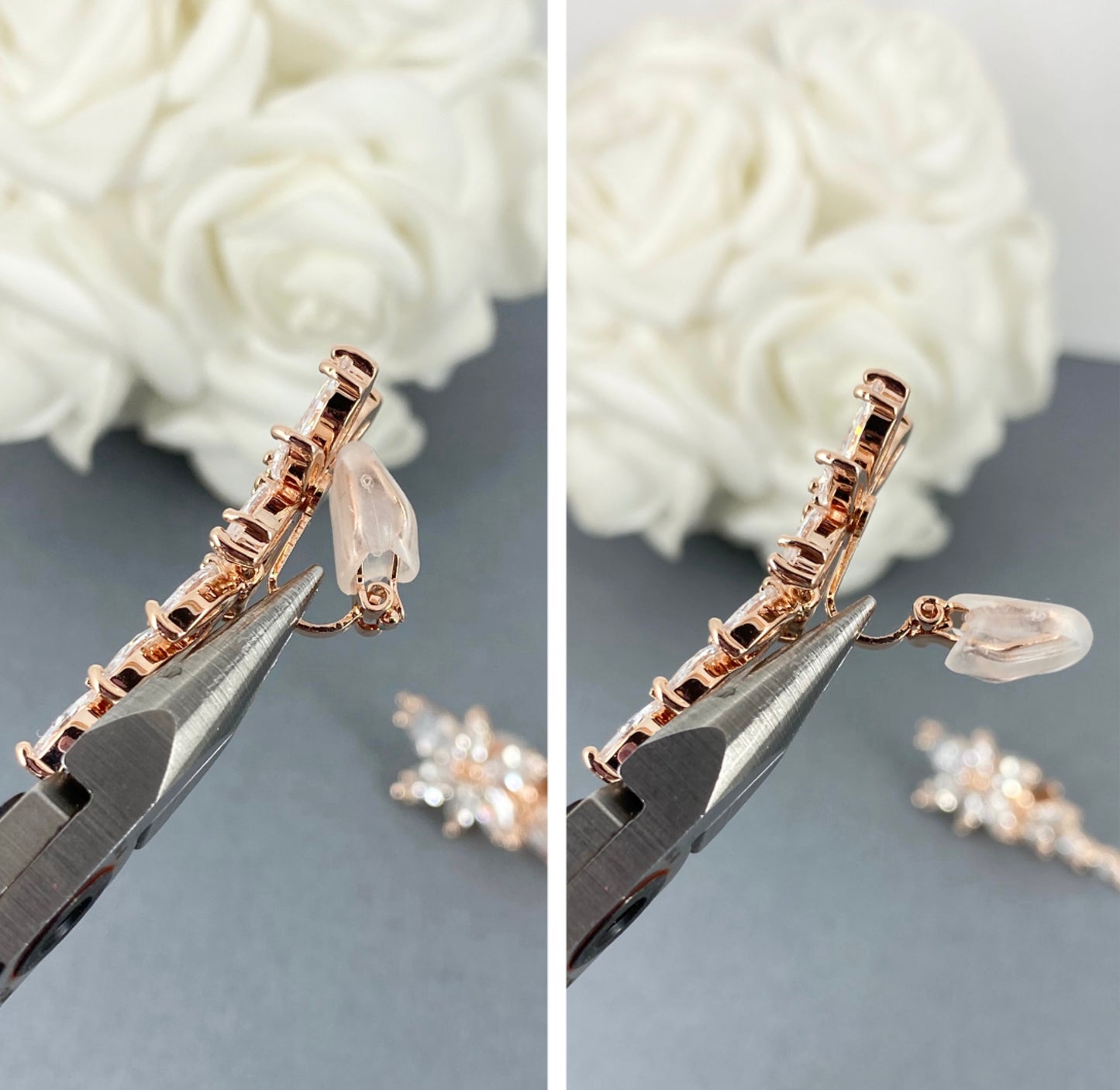 Boucles d'oreilles clips à fleurs Maia Marquise 