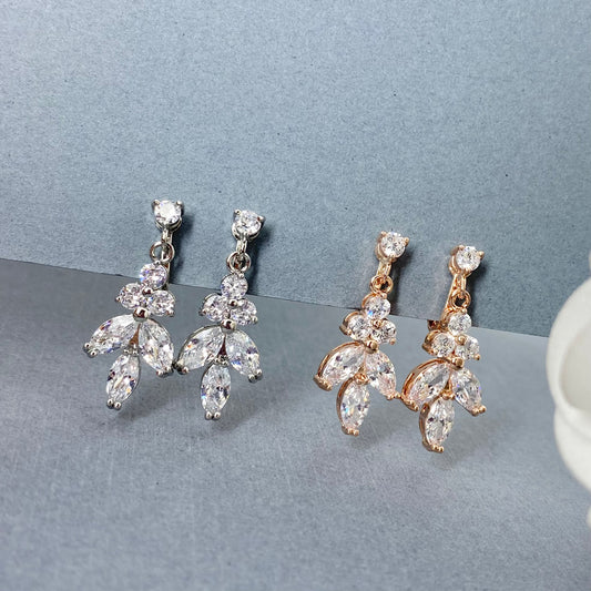 Mabel Marquise Floral Clip-on Earrings