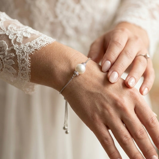 Simple Classic White Pearl Adjustable Bracelet