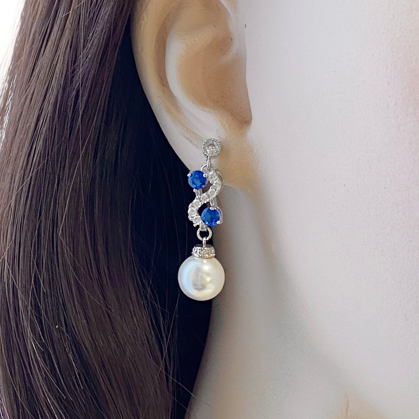 Clearance Royal Blue Bracelet and Earrings Set