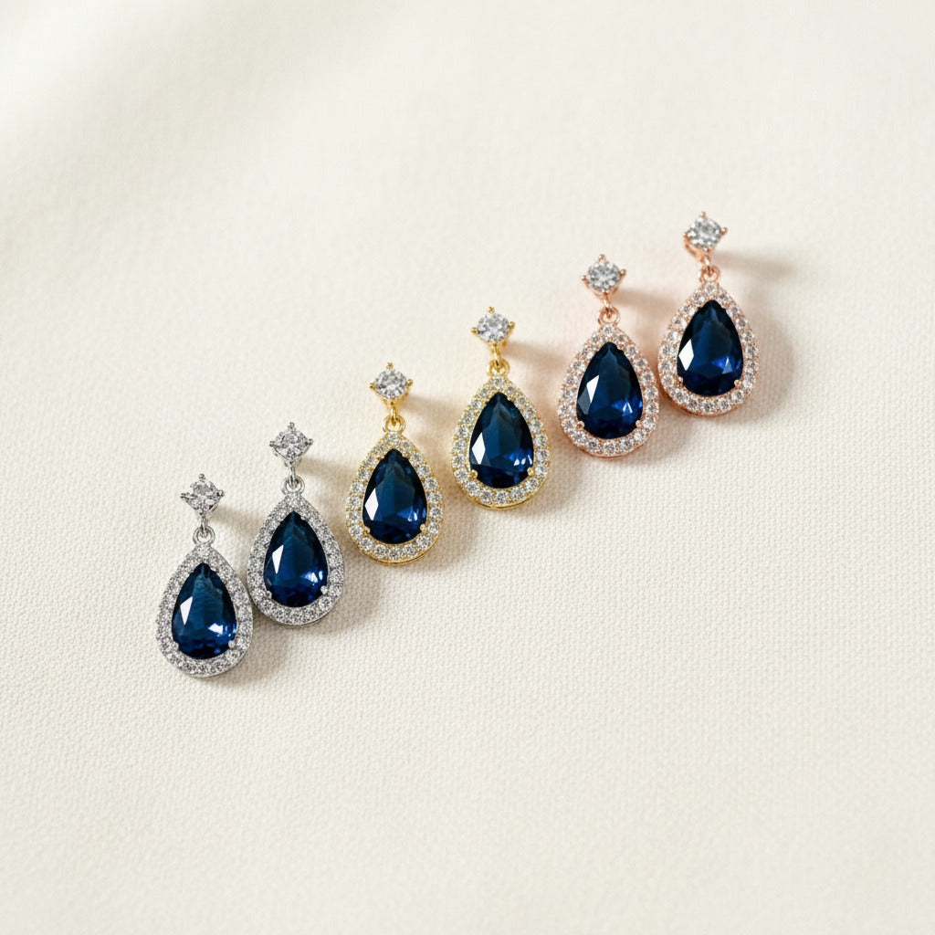 Petites boucles d'oreilles à clip en forme de larme Maisy CZ 