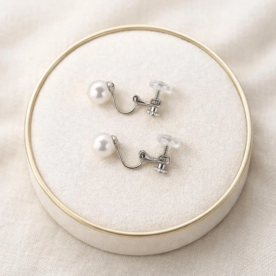 Classic Pearl Jewelry Set Necklace Earrings